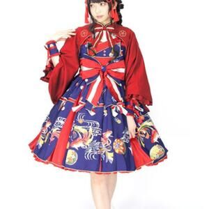 Metamophose Women's Daydreaming Goldfish Tuck Pinafore Dress M JSK Cosplay